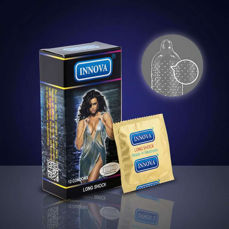 Hộp bao cao su chống xuất tinh sớm Innova Gân & Gai 12c